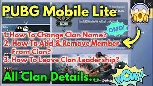 Nickname di game pubg adalah nama dari pemain yang digunakan untuk tanda pengenal bagi dilarang menggunakan nama tokoh, badan ataupun produk tanpa ijin pemilik lebih jelas bisa baca dekskripsnya tentang cara ganti nickname pubg mobile dengan spasi atau karakter lain berikut ini Change Name Add Remove Member Change Leadership In Clan In Pubg Mobile Lite Valteer Raja Youtube