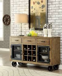 The wine storage cubby can be removed to create an open front compartment with one adjustable shelf. Servers Wine Storage Buffets Hutches
