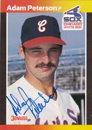 ADAM PETERSON CHICAGO WHITE SOX SIGNED DONRUSS BASEBALL CARD SAN DIEGO  PADRES