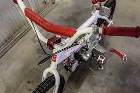 the redline x honda ct90 bmx bike by lossa engineering motos personalizadas motos geniales bicicleta con motor
