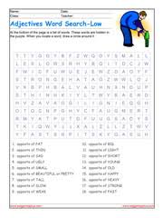 Solve puzzles daily and see your word search skills improve! Adjectives Wordsearch Puzzle Worksheet