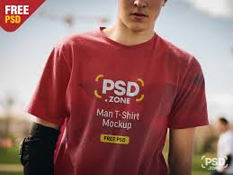 Mit persönlichem text, motiv oder foto. Man T Shirt Design Mockup Psddiscover The World S Top Designers Creatives Free Psd Ui Download