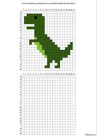Pour réaliser un dessin en pixel art, il vous faut tout d'abord une grille et vous pouvez l'imprimer ici. Pixel Art Un Dinosaure Turbulus Jeux Pour Enfants