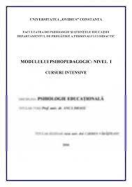 Cu cine să faci treabă? Curs Modulului Psihopedagogic Nivel I 472311 Graduo