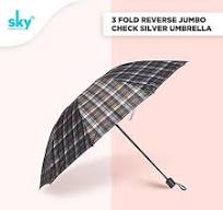 3Fold Mono Silver Dynamik Umbrella | (Pack of 12pcs) | INR 180/piece-Pack  of 12pcs