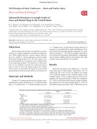 Maybe you would like to learn more about one of these? Pdf Salmonella Prevalence In Lymph Nodes Of Sows And Market Hogs In The United States