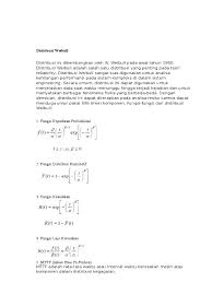 Ppt probabilitas dan statistika bab 6. Distribusi Weibull Pdf