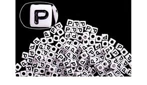 Beads cabochons charms jewelry findings pendants. Amazon Com Letter P White Acrylic Cube Alphabet Beads 7mm Arts Crafts Sewing