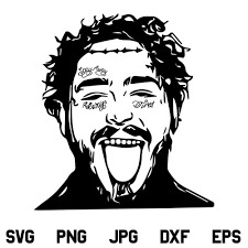 Coloring pages lion, lion drawing, lion head, pages, tumblr coloring pages. Post Malone Svg Png Jpg Dxf Cricut Cut File Clipart Silhouette Designking On Artfire