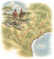 What routes on this map do you think would be most difficult to travel? The Little Known History Of Texas Underground Railroad Texas Highways