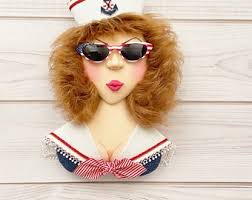 Patriotic Girl Sailor Wreath Attachment, 4th of July Embellishment, Labor  Day, Memorial Day, Red White and Blue Stars and Stripes, Sign Kit