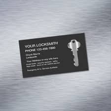 Modern Locksmith Silver Key Business Card Magnet Zazzle Com Magnetic Business Cards Locksmith Business Cards