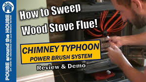 Make sure the brush is suitable for your type of chimney. How To Sweep Wood Burning Stove Flue Chimney Typhoon Review Demo Diy Clean Sweep Chimney Youtube