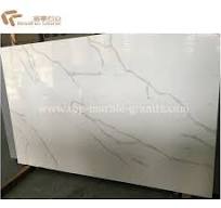 Polished Calacatta White Quartz Slabs For Kitchen ...