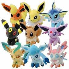 Pokemon Plush News Clear Images Of Eeveelutions Katanori On Your Shoulder Plushies From Takaratomy Release In M Pokemon Pokemon Eeveelutions Pokemon Plush
