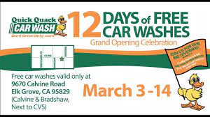 Some stores accept coupons on a specific date or day of the week. Quick Quack Car Wash Sacramento Hey Elk Grove 12 Days Of Free Washes Are Going On Now Facebook