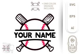 Download Baseball Name Svg Ball And Bats Custom Personalized Design 444813 Svgs Design Bundles