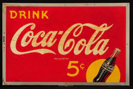 It's the drink of choice for millions of people all across the globe, and almost everyone recognizes the iconic lo. Drink Coca Cola 5 Cents Tin Sign