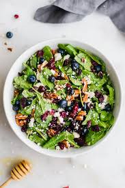 Blueberry Spinach Salad With Honey Balsamic Dressing Recipe Honey Balsamic Dressing Spinach Salad Recipes Blueberry Salad