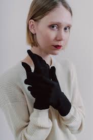 Womens & Mens Black Winter Gloves | Alpaca Warmth