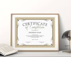 Easily convertible into pdf and jpg formats. Editable Certificate Of Completion Printable Elegant Etsy In 2021 Editable Certificates Certificate Of Completion Certificate Design