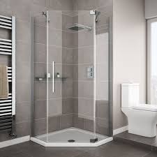 Apollo 900x900mm Frameless Pentangle Enclosure Victorian Plumbing Shower Enclosure Frameless Shower Enclosures Modern Powder Rooms