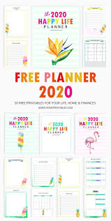 Happy Life Planner The Best Free Printable 2020 Planner In Pdf Happy Planner Free Printable Planner Printables Free Printable Day Planner