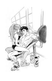 Art By Babs Tarr Babs Tarr Nightwing And Batgirl Cartoon Drawings