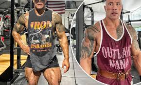Dwayne douglas johnson, also known by his ring name the rock, is an american actor, producer, businessman, and retired professional wrestler. Dwayne The Rock Johnson 49 Shows Off Insanely Muscly Legs And Arms In Iron Paradise Vest Daily Mail Online