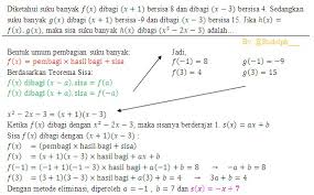 Soal cerita matematika kelas 6 dan pembahasannya. Soal Dan Pembahasan Matematika Suku Banyak 1 5 Istana Mengajar