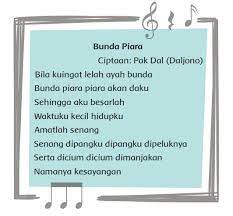 Tempo lagu bunda piara adalah. Lirik Lagu Bunda Piara Kelas 1 Sd Gurune Net