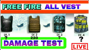 Therefore, pay attention to the messages in the game, as you can give and receive diamonds on certain occasions. Free Fire All Level Vest Damage Test Free Fire Vest Level 1 4 Tak Damage Test Live Youtube