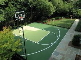 In professional or organized basketball, especially when played indoors. Why Settle For A Slab Of Concrete When You Can Have A Backyard Basketball Court That Blends In With Your Yard Sport Court Outdoor At In 2019 Home Basketball Court Backyard