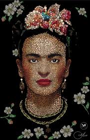 Frida (with variants freda, frieda, frinta and freida) is a feminine given name. Frida Kahlo Puntillismo Dotted Mandala Frida Kahlo Art Dot Mandala Art