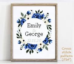 Wedding cross stitch patterns pinterest. Wedding Modern Cross Stitch Pattern Personalized Customized Etsy Modern Cross Stitch Patterns Cross Stitch Patterns Modern Cross Stitch