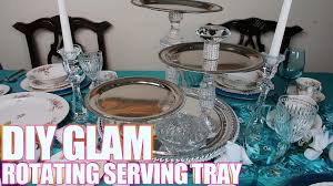 The answer for the clue: Dollar Tree Diy Glam Rotating Serving Tray