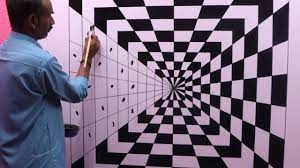 The most common illusion painting material is stretched canvas. Optical Illusion 3d Wall Painting Wall Art Painting Decoration Interior Design Youtube