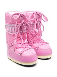 Original tecnica moon boot ® nylon. Shop Pink Moon Boot Kids Pink Tone Moon Boots With Express Delivery Farfetch