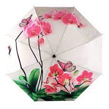 Tianqi Three Fold Plant Flowers Umbrella 26 Liked On Polyvore Featuring Accessories Umbrellas White Folding Umb Ladies Umbrella Umbrella Print Umbrella