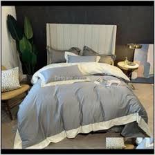 White duvet cover set twin queen king size grey beige navy bedding set home bed. Wholesale Navy White Bedding Buy Cheap In Bulk From China Suppliers With Coupon Dhgate Com
