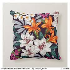 Elegant Floral Pillow Cover Design Flower Throw Pillows Flower Pillow Floral Pillow Cover