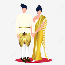 Let us dress your dreams. Thailandische Braut Und Brautigam In Einem Goldgelben Hochzeitskleid Thailandisches Hochzeitskleid Braut Brautigam Png Und Vektor Zum Kostenlosen Download