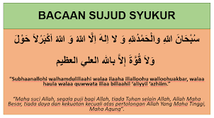 Para ulama bersepakat bacaan pada sujud syukur sama seperti halnya bacaan sujud dalam sholat. Bacaan Sujud Syukur Lengkap Beserta Arti Dan Tata Caranya