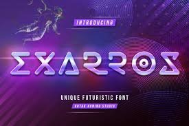 What fonts are similar to mk tall & skinny font? Futuristic Techno Exarros Font 277884 Logo Font Bundles