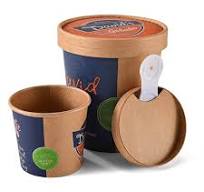 Kraft Ice Cream Tub (Paper Lid & Spoon) - Buy Kraft Ice ...