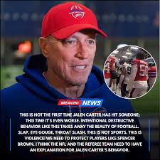 BREAKING: Bills Legend Jim Kelly Criticizes Eagles' Jalen Carter for a  Series of Actions: "Slap, Eye Gouge, Throat Slash" Aimed at Spencer Brown,  Criticizes Intentional Destructive Behavior That Takes Away the Beauty