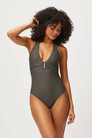 Core U-Bar Swimsuit in Olive Green – Heidi Klein