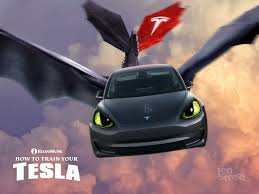 Tesla Model 3 Dreamworks How To Train Your Dragon Night Fury Toothless How Train Your Dragon How To Train Your Dragon How To Train Your