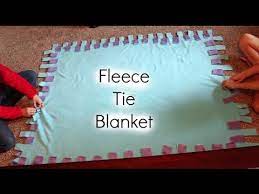 To make a fleece blanket, start by cutting a piece of fleece fabric that's the size you want your blanket to be. Diy How To Make A Fleece Tie Blanket Youtube