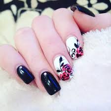 47 Gorgeous Rose Nail Art Designs For Summer Rose Nail Art Rose Nail Design Rose Nails